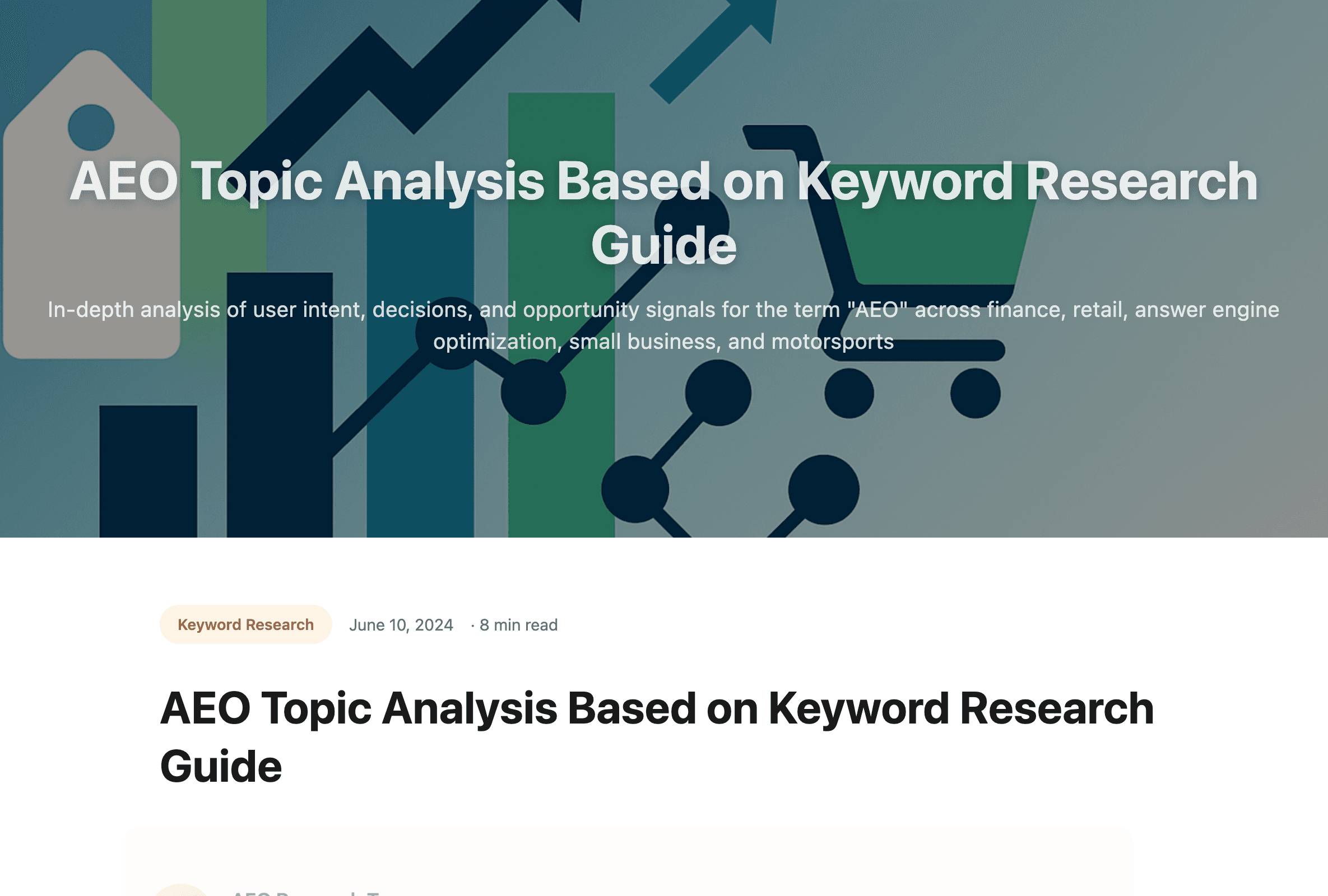 AEO Topic Analysis Based on Keyword Research Guide