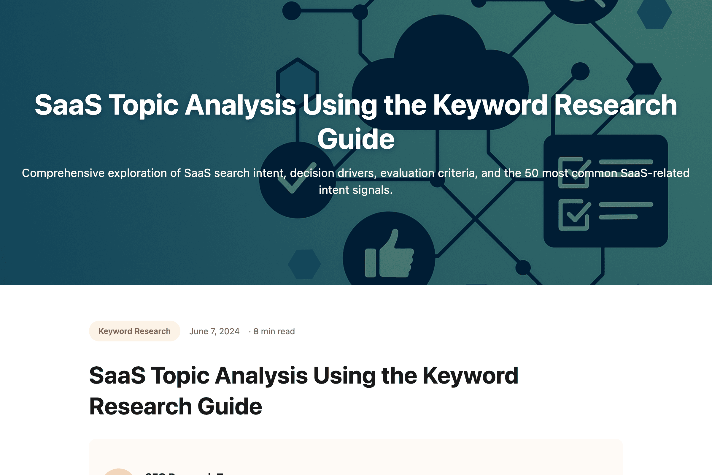 SaaS Topic Analysis Using the Keyword Research Guide