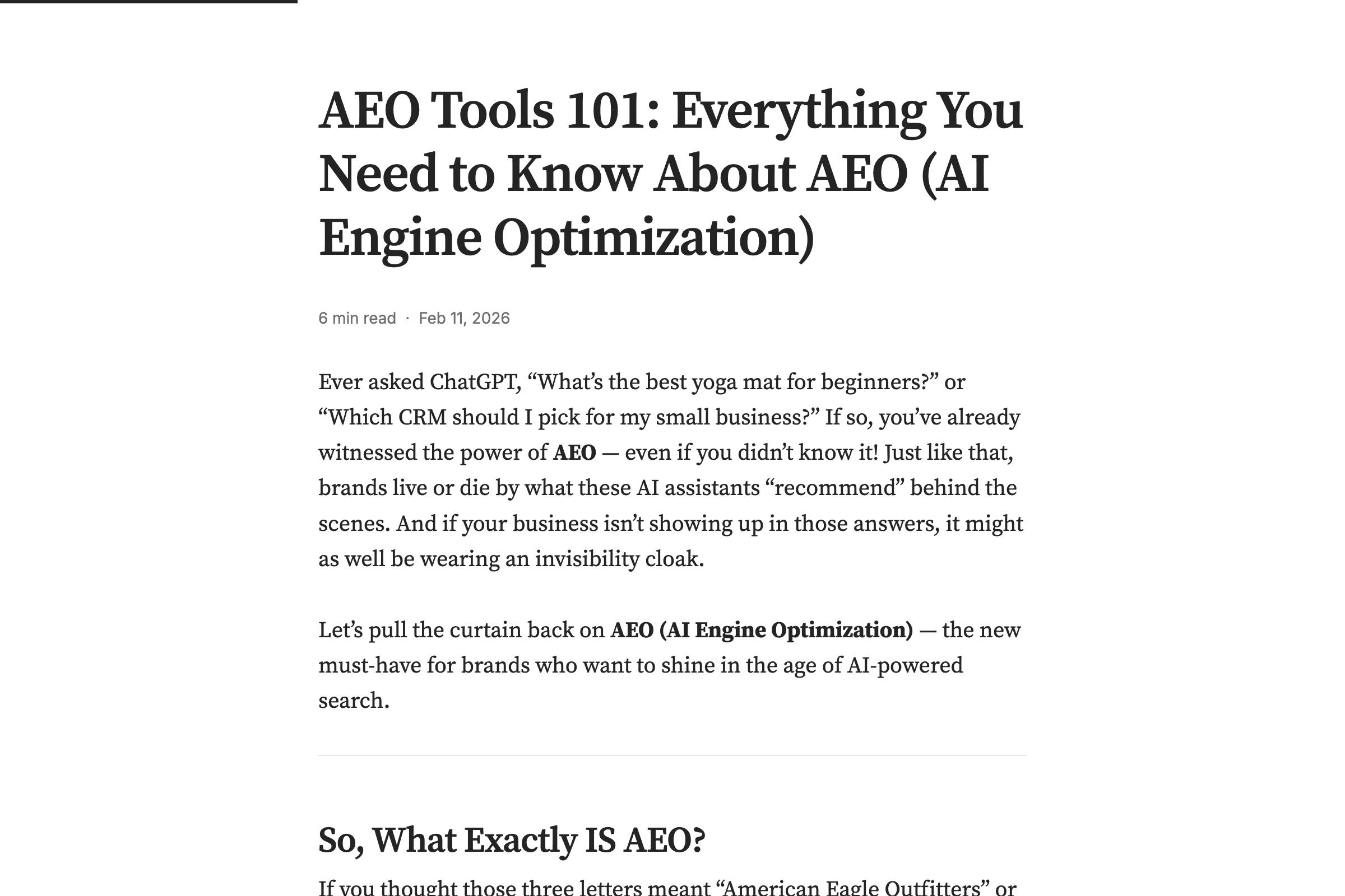 AEO Tools 101: Everything You Need to Know About AEO (AI Engine Optimization)